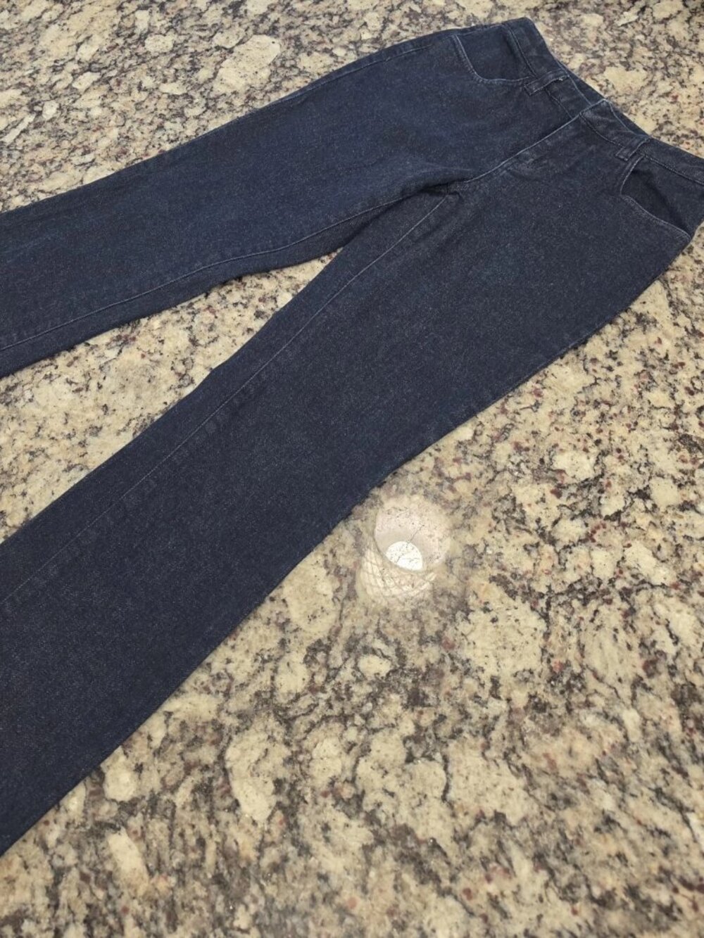 Petite Sophisticate Jeans Womens 0 Low Rise Short Blue Denim Stretch Casual EUC